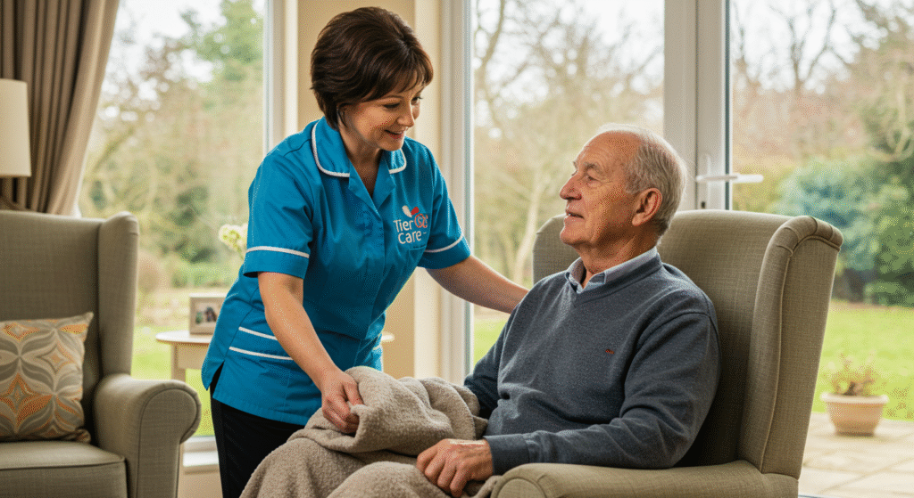 Live-in carers facilitating elderly participation in Bath's community life, including Abbey services and local events, ensuring continued social engagement despite mobility challenges